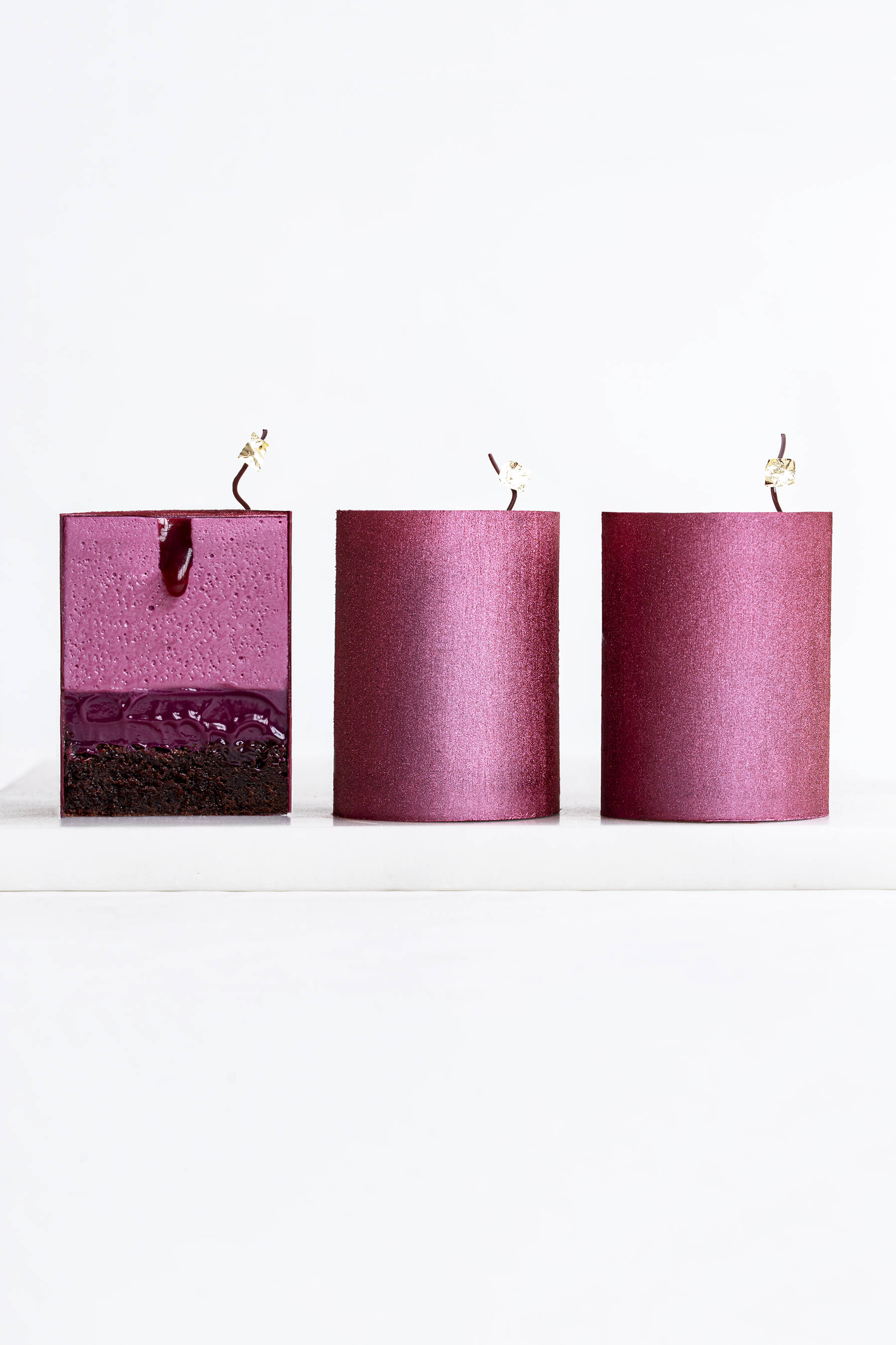 Firecrackers with blackcurrant and chocolate