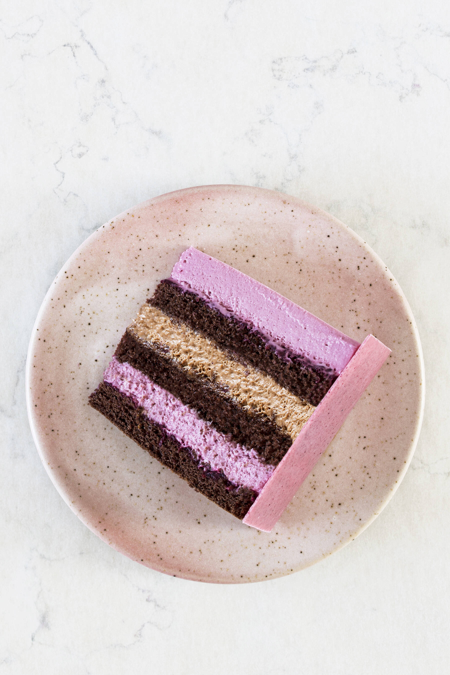 Blackberry chocolate layer cake